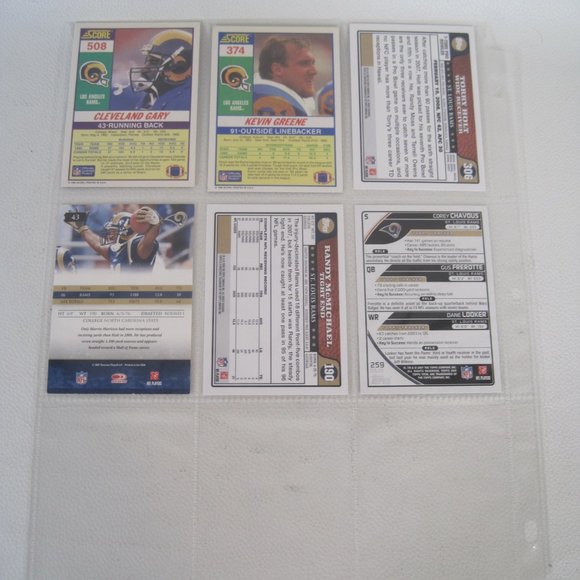 Lot of 6 LOS ANGELES & ST LOUIS RAMS Player Cards - Picture 2 of 12